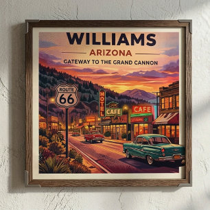 Williams Arizona Route 66 Vintage Poster