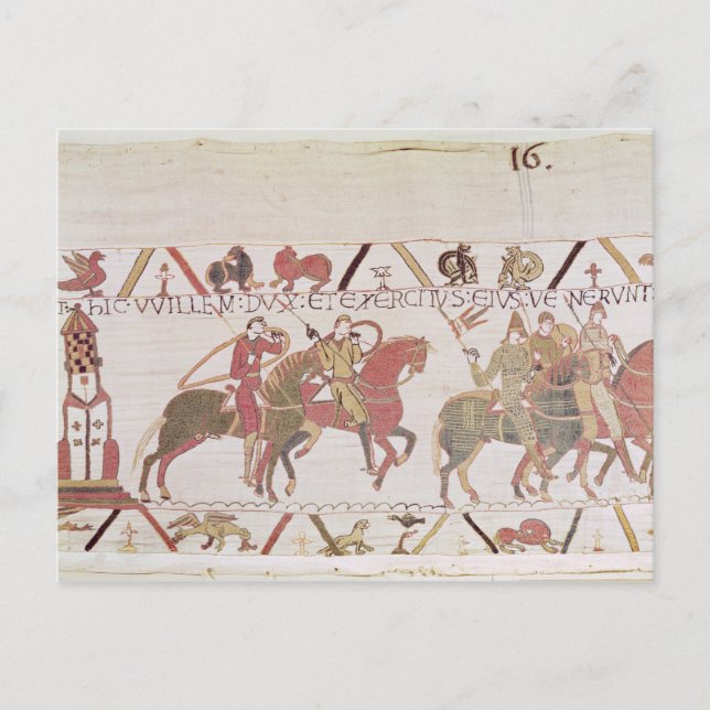 William's  army going to Mont Saint-Michel Postcard (Front)