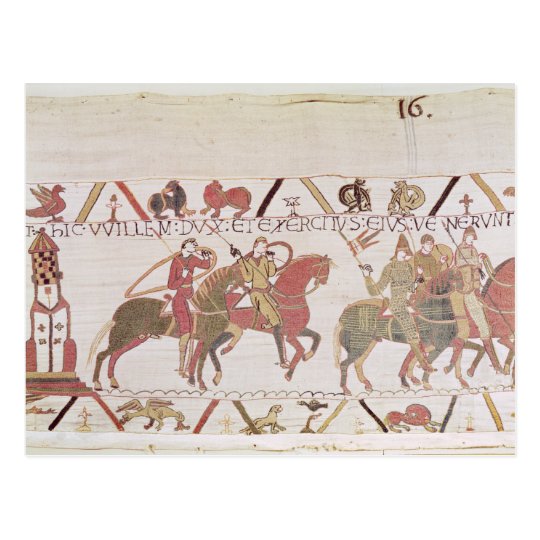 William's army going to Mont Saint-Michel Postcard