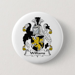 Williams Family Crest 6 Cm Round Badge