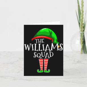 Williams Family Name Squad Matching Group Elf Chri Card