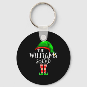 Williams Family Name Squad Matching Group Elf Chri Key Ring