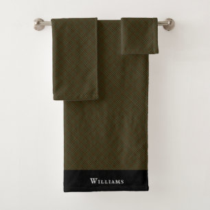 Williams Family Plaid Tartan Bathroom Linens Bath Towel Set
