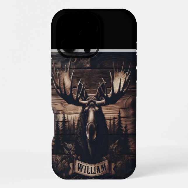 William's Personalised Moose Mount iPhone Case (Back)