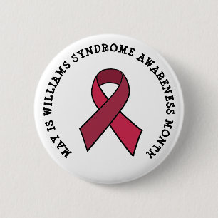 Williams Syndrome Awareness Month Ribbon Button