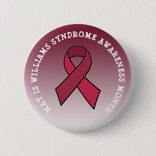 Williams Syndrome Awareness Month Ribbon Button