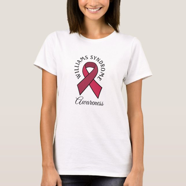 Williams Syndrome Awareness Ribbon Shirt (Front)