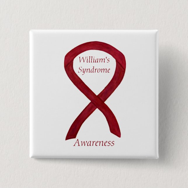 William's Syndrome Custom Awareness Ribbon Pins (Front)