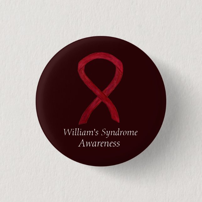 William's Syndrome Custom Awareness Ribbon Pins (Front)