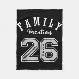 Williamsburg 2026 family vacation jersey 26 vacay fleece blanket