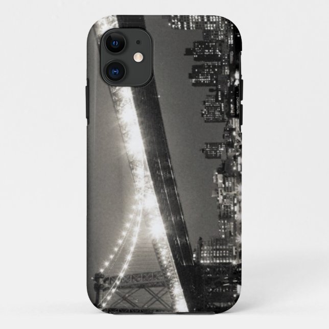Williamsburg bridge in New York City at night Case-Mate iPhone Case (Back)