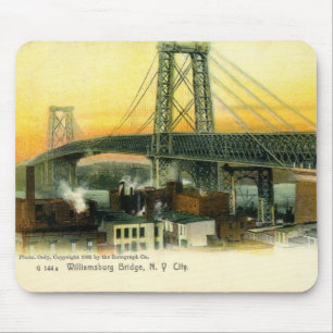 Williamsburg Bridge, New York City, 1905 Vintage Mouse Mat