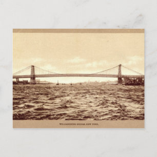 Williamsburg Bridge, New York City 1907 vintage Postcard