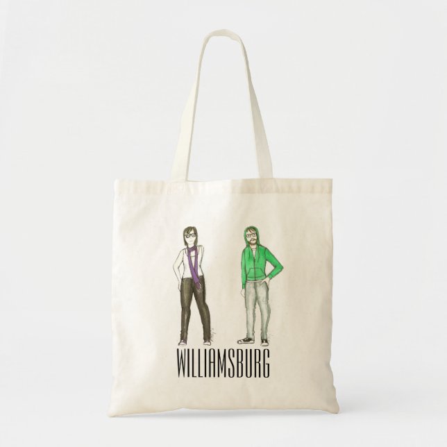 Williamsburg, Brooklyn New York NYC Hipster Tote (Front)