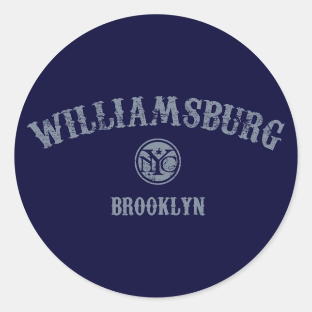 Williamsburg Classic Round Sticker (Front)