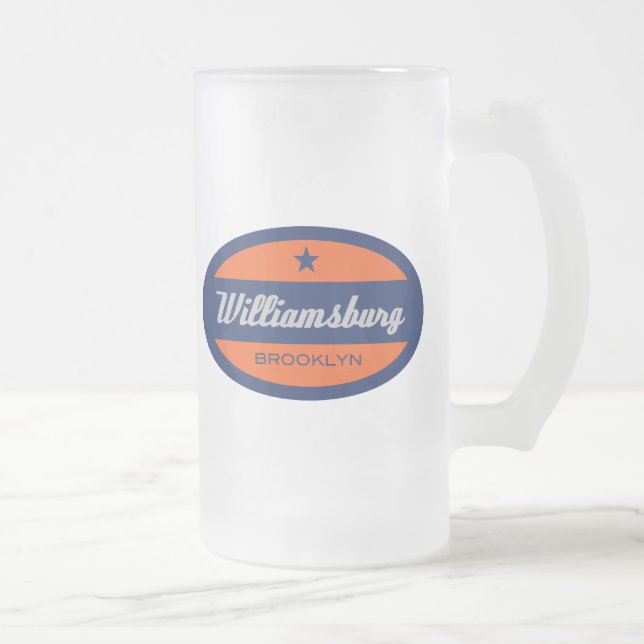 Williamsburg Frosted Glass Beer Mug (Right)