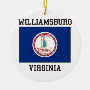 Williamsburg Virginia Ceramic Tree Decoration