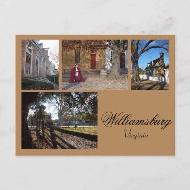 Williamsburg (Virginia) Collage 1 Postcard (Front)