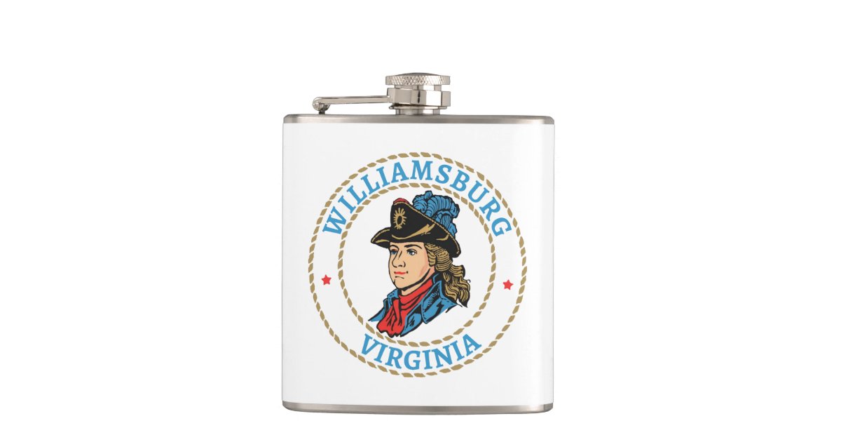 Williamsburg Virginia Colonial Hip Flask | Zazzle
