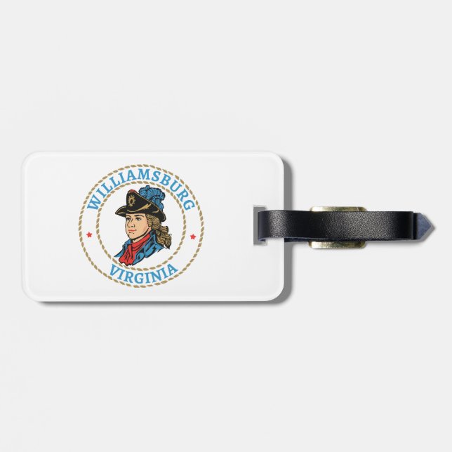 Williamsburg Virginia Colonial Luggage Tag (Back Horizontal)