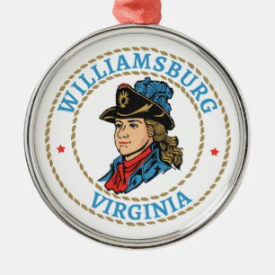 Williamsburg Virginia Colonial Metal Tree Decoration