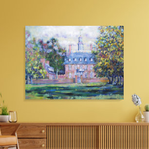 Williamsburg Welcome Painting / Artist Larry Lerew Canvas Print