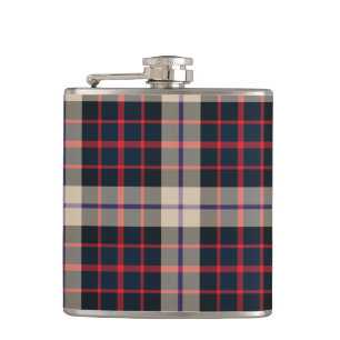 Williamson Modern Tartan Plaid Hip Flask