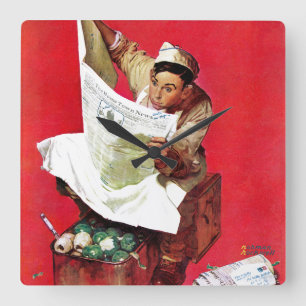 Willie Gillis on K.P Square Wall Clock