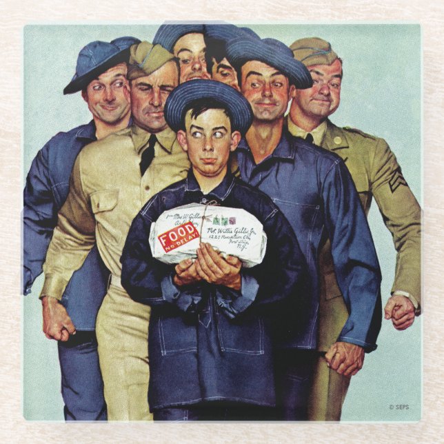 Willie Gillis' Package from Home Glass Coaster (Front)