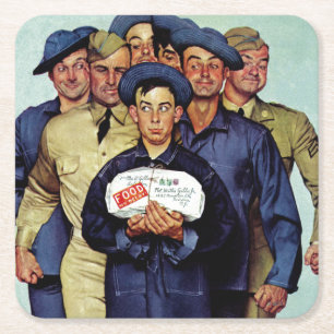 Willie Gillis' Package from Home Square Paper Coaster