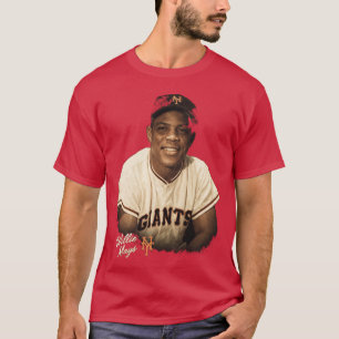 Willie Mays Vintage Giants Portrait Art funny frie T-Shirt