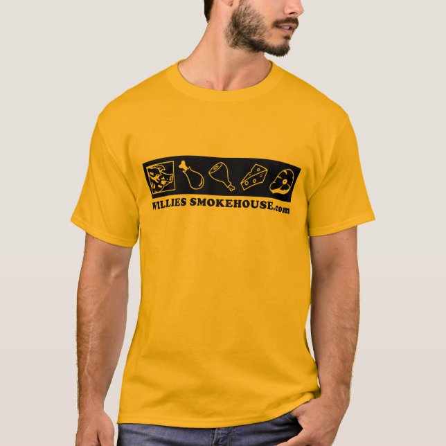 WILLIES FOOD GROUPS BLACK (LARGE) T-Shirt (Front)
