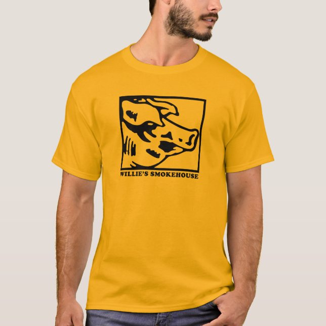 WILLIES SMOKEHOUSE BLACK PIGG T-Shirt (Front)