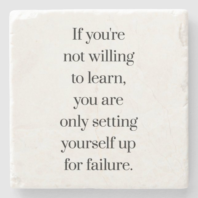Willing To Learn Stone Coaster (Front)