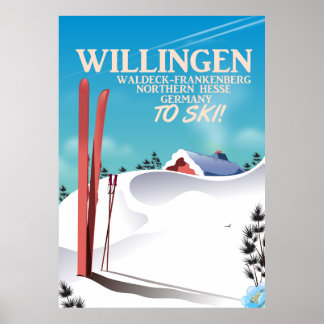 Willingen Ski travel poster. Poster