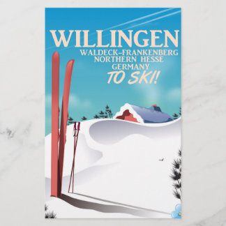 Willingen Ski travel poster. Stationery