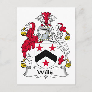 Willis Family Crest Postcard