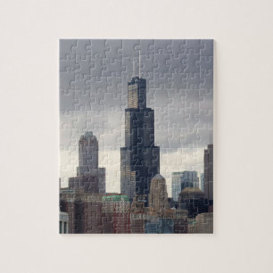 Willis Tower - Chicago Skyline - 8x10 - 110 pc Jigsaw Puzzle