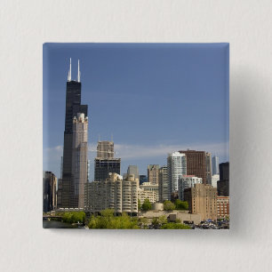 Willis Tower formerly known as the Sears Tower 15 Cm Square Badge