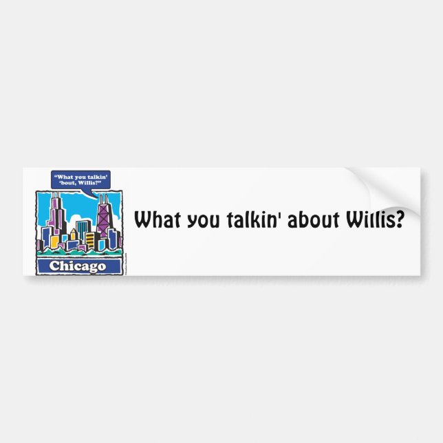 Willis Tower/Sears Tower Bumper Sticker (Front)