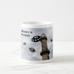 Willkommen in Warnemünde. Extra-terrestial visit Coffee Mug