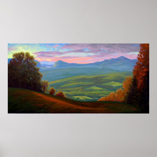 Willoughby Lake from Burke Mountain Poster (Front)