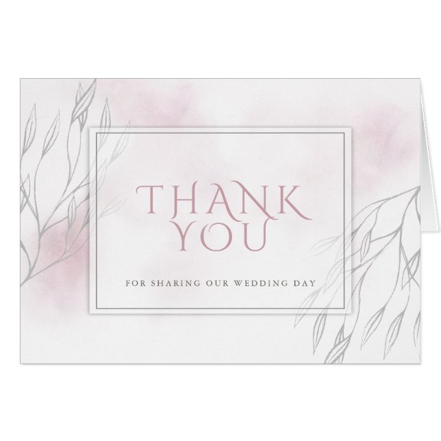 Willow and Pale Pink Watercolor (Front Horizontal)