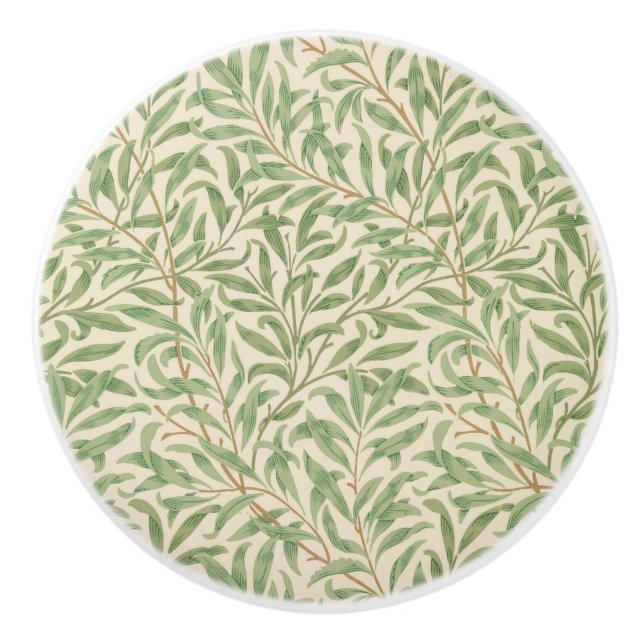 Willow Bough (by William Morris) Ceramic Knob (Front)