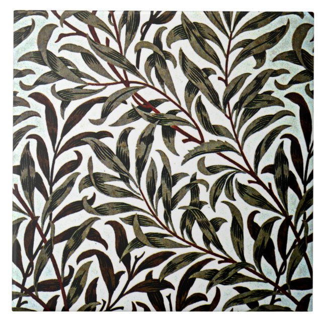 Willow Bough, vintage pattern by William Morris, Tile (Front)