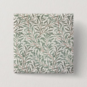 Willow Bough, wallpaper design, 1874 (wallpaper) 15 Cm Square Badge