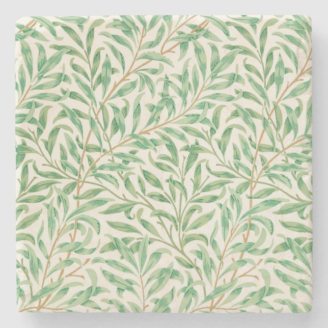 Willow Bough William Morris Pattern Stone Coaster (Front)