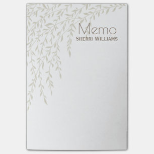 Willow Branches Personalised Post It Note Pad