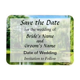 Willow by the Lake Save the Date Magnet