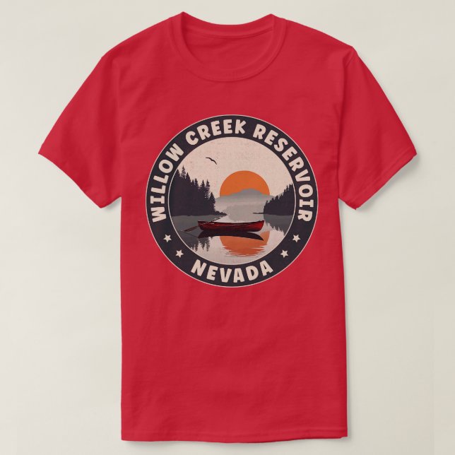 Willow Creek Reservoir Nevada Sunset T-Shirt (Design Front)
